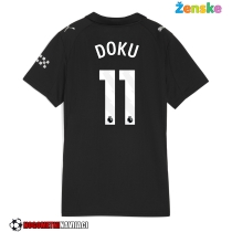 Ženske Nogometnih dresov Manchester City Jeremy Doku #11 Gostujoči 2025-26 Kratki rokavi